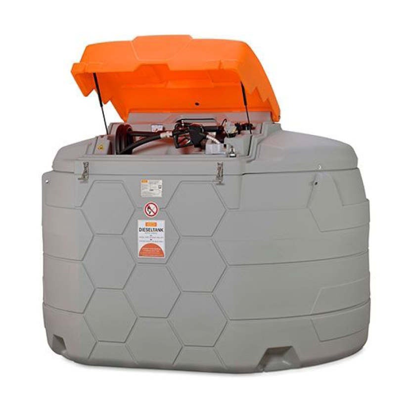 Dieseltank CUBE 5000 L Premium utomhus, med flödesmätare