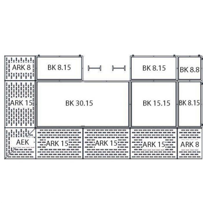 Påkörningsramp ARK till arbetsgolv BK av polyeten (PE) - 790