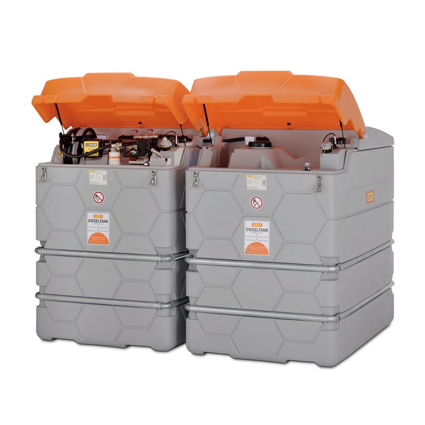 Dieseltank CUBE Premium 2 x 2500 L för utomhuslagring