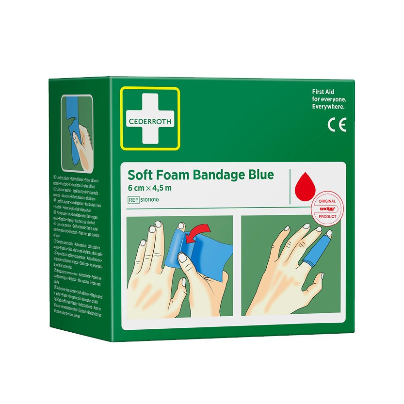 Bandage Soft Foam blå 6 cm x 4,5 m, refill 51011010