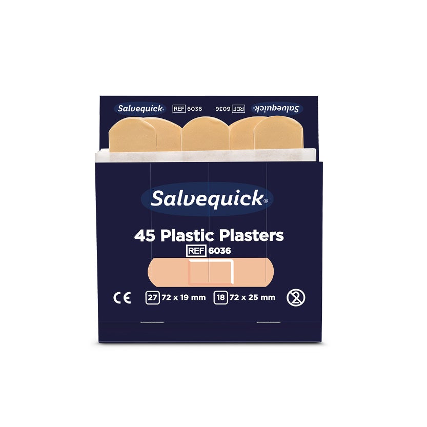 Plastplåster Salvequick 6 x 45 st, refill 6036