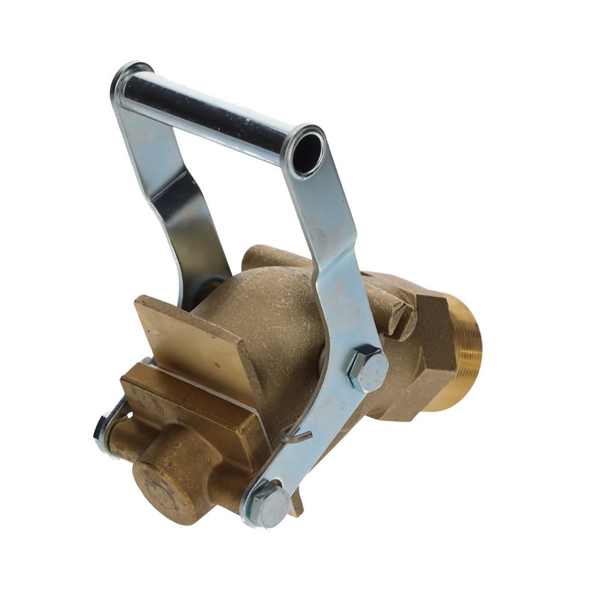 Fatkran i mässing 2 tum, självstängande