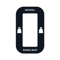 Källsorteringsdekal - Restavfall - passar möbel Multi