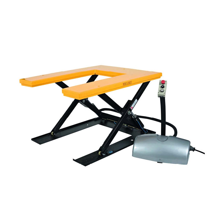 Elektriskt U-lyftbord, med manöverlåda