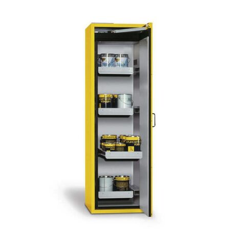 Brandsäkert kemikalieskåp Edition GA-600-4R, bredd 600 mm, 4 utdragskar, högerhängd dörr