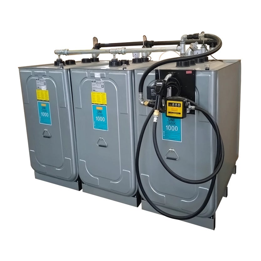 Dieseltanksystem med UNI-tank 3 x 1000 L
