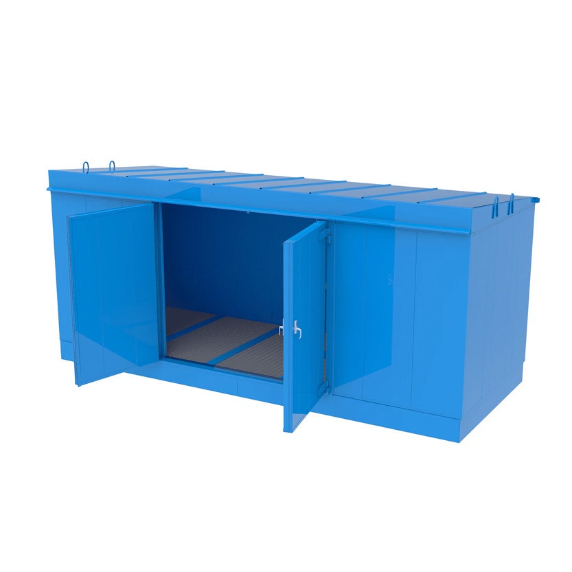 Brandsäker miljöcontainer EI60 6,2 x 2,5 m, 20 fot