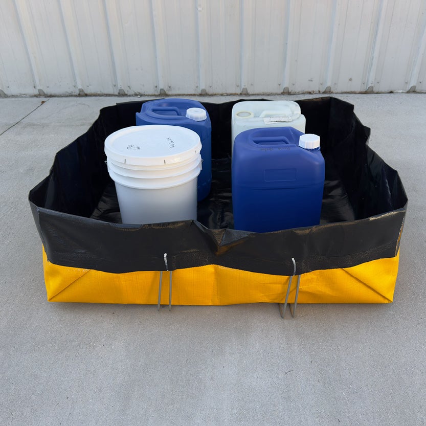 Spillpool, flexibel invallning 450 liter, 1219x1219x305mm