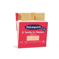 Textilplåster XL Salvequick 6 x 21 st, refill 6470