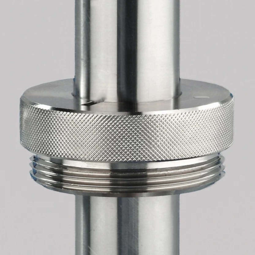 Adapter av förnicklad mässing för fatpumpar, passar R 2" öppning