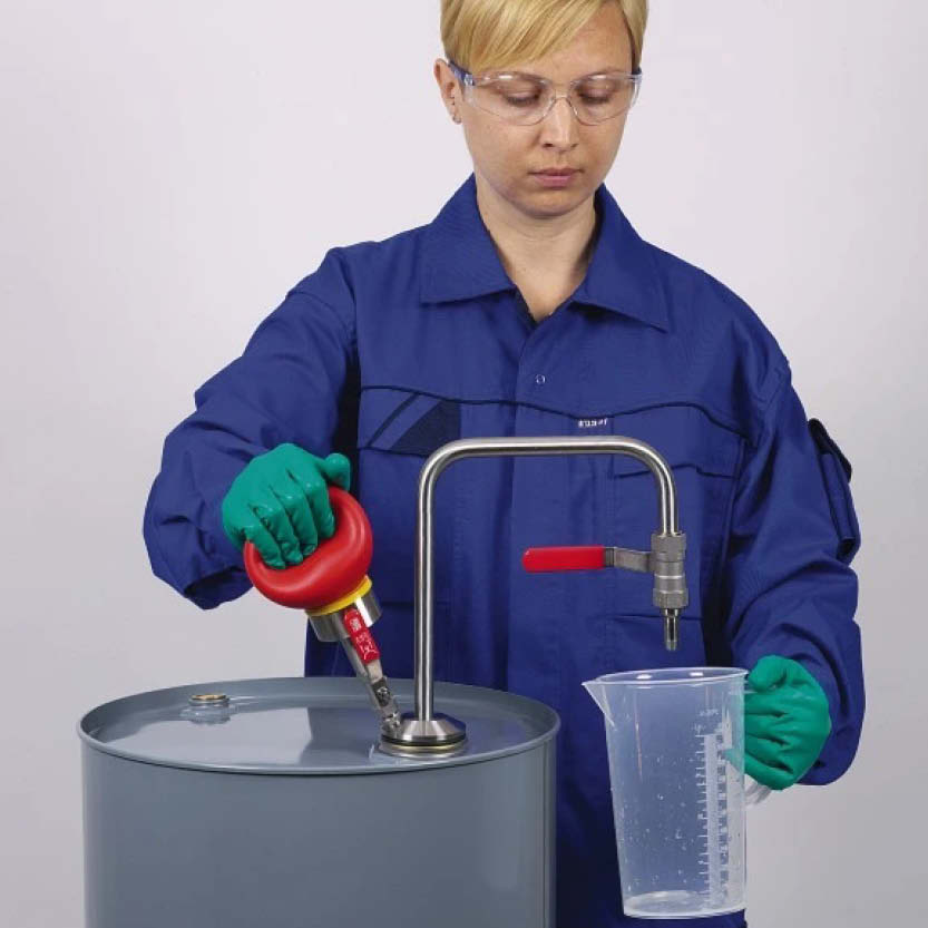 Pump av rostfritt stål med handmanövrering, ATEX-klassad - För öppningar om Ø 35 mm