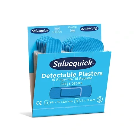 Plåster Salvequick Mix Blue 6 x 30 st, refill 51030126
