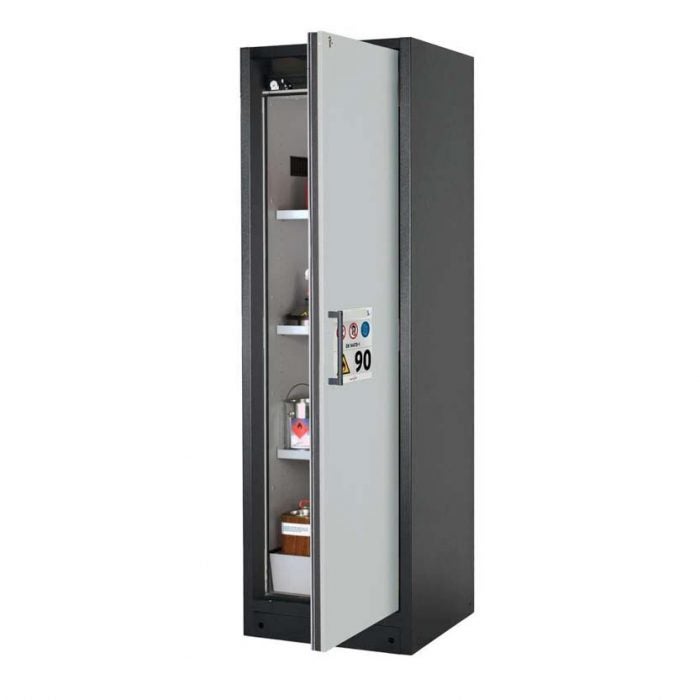 Brandsäkert kemikalieskåp Select W-63R-O breddd 600 mm, 3 hyllplan, högerhängd dörr
