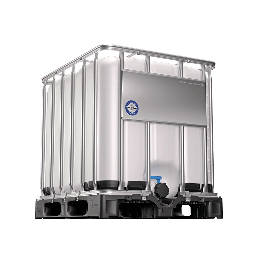 IBC-behållare 800 liter UN och godkänd för livsmedel, PE-pall
