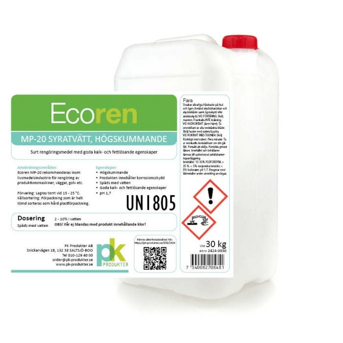 Ecoren MP-20 Syratvätt, högskummande