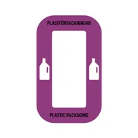 Källsorteringsdekal - Plastförpackningar - passar möbel Multi
