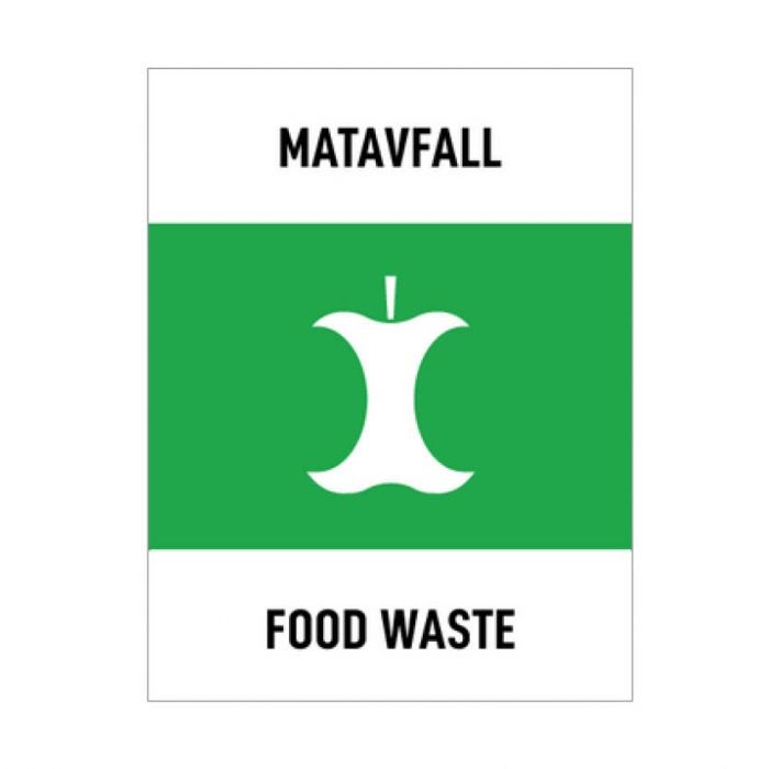 Källsorteringsdekal - Matavfall - 130 x 170 mm