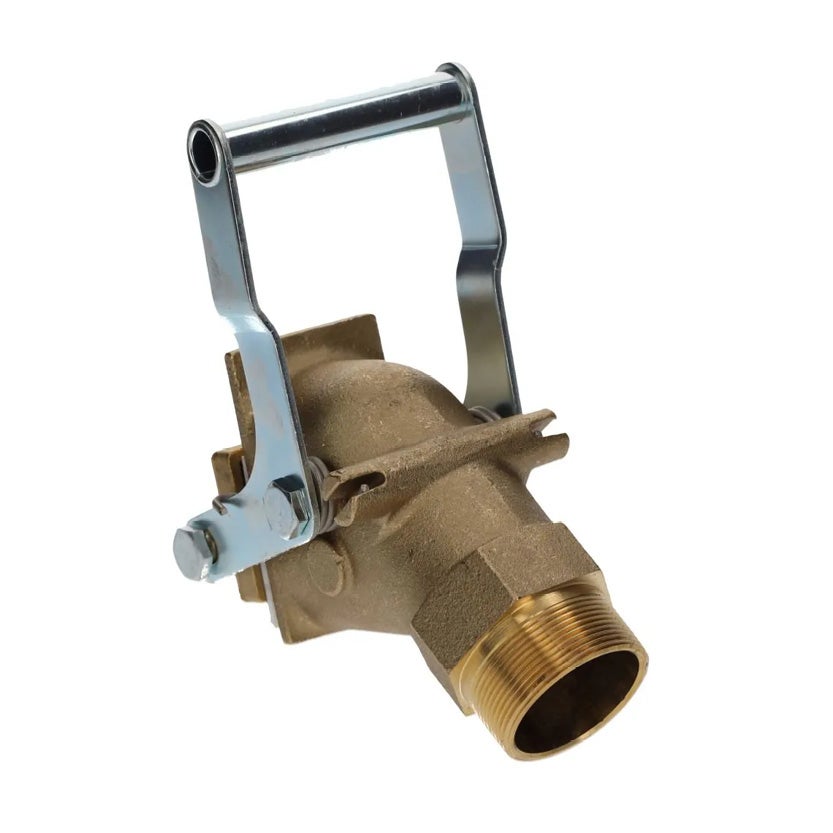 Fatkran i mässing 2 tum, självstängande