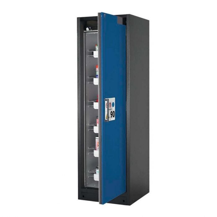 Brandsäkert kemikalieskåp Select W-66R bredd 600 mm, 6 utdragskar, högerhängd dörr