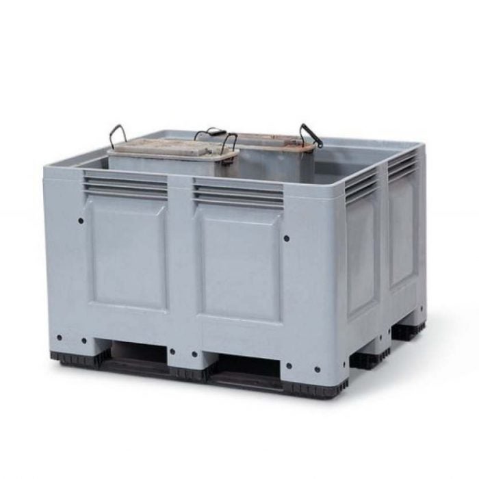 Pallbox 670 L för ADR-transport och farligt avfall, t.ex. uttjänta batterier