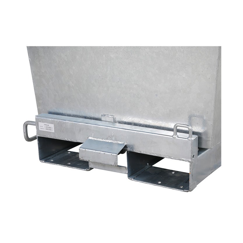 Tippcontainer Tippo HD 600 L, av galvaniserat stål