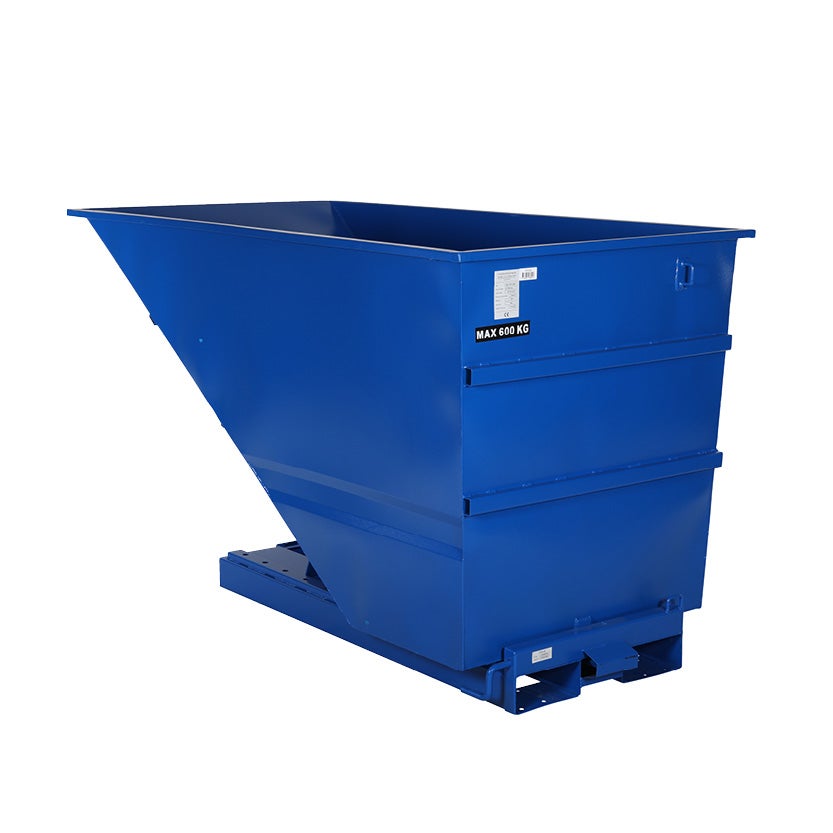 Tippcontainer Tippo light av stål 1600 L, för lättare källsortering