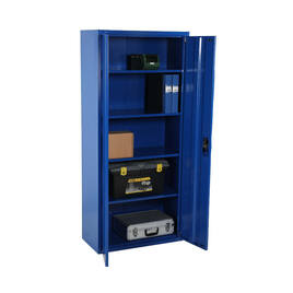 Plåtskåp SWED 180, 800x400x1800 mm, med fyra hyllplan