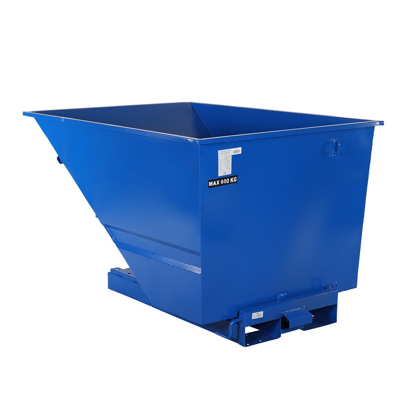 Tippcontainer Tippo light av stål 1100 L, för lättare källsortering