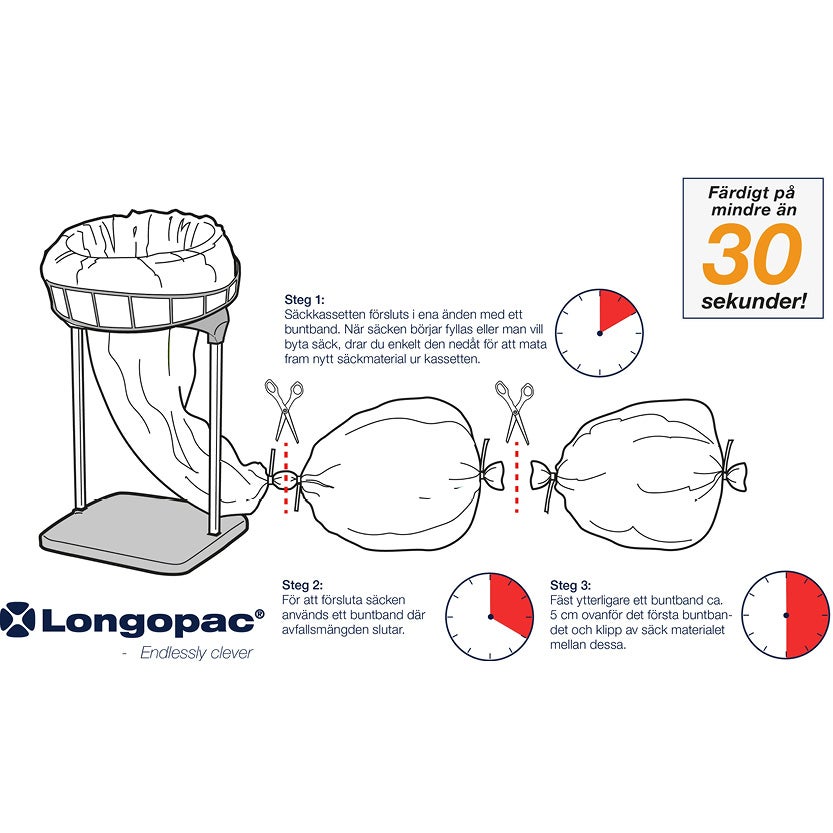 Sopsäck Longopac Mini Bio 40 m