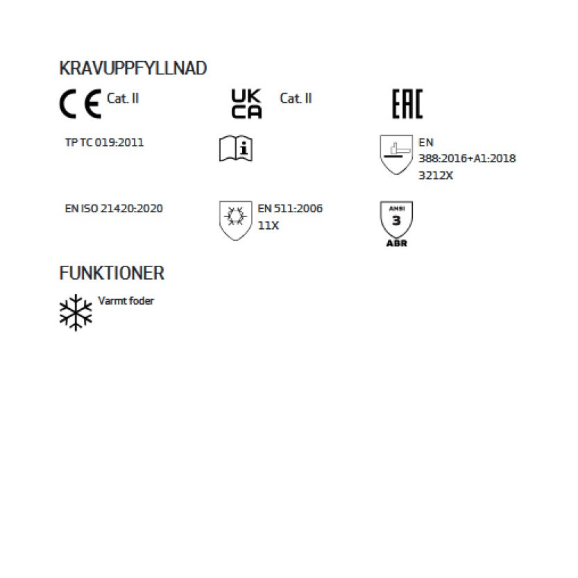 Arbetshandske Tegera 377 varmfodrad, stl 8