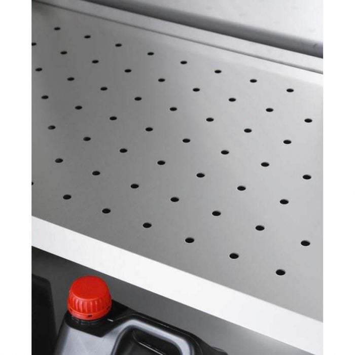 Hålplåtsinsats för miljöväggskåp Inox HSE2