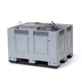 Pallbox 670 L för ADR-transport och farligt avfall, t.ex. uttjänta batterier