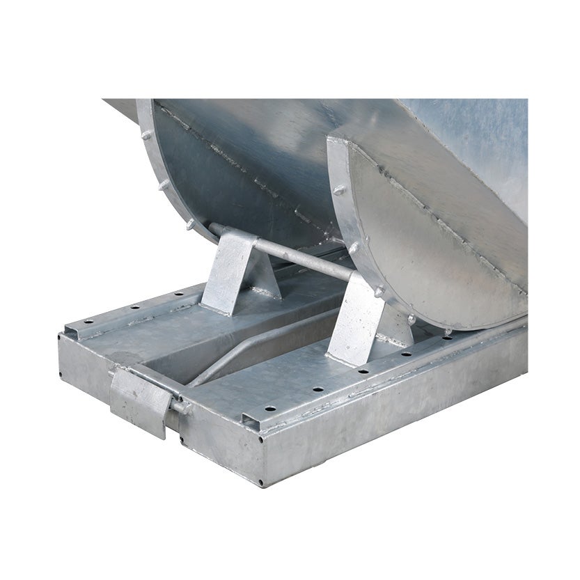 Tippcontainer Tippo HD 1100 L, av galvaniserat stål