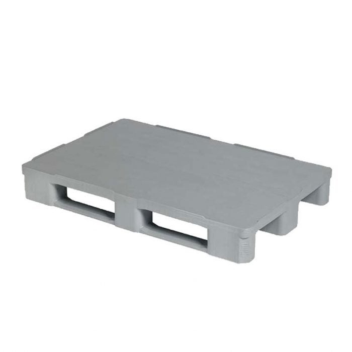 Hygienpall 1200 x 800 x 160 mm, grå med 3 medar