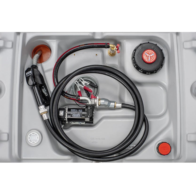 Mobil dieseltank 620 L med lock, 12V pump