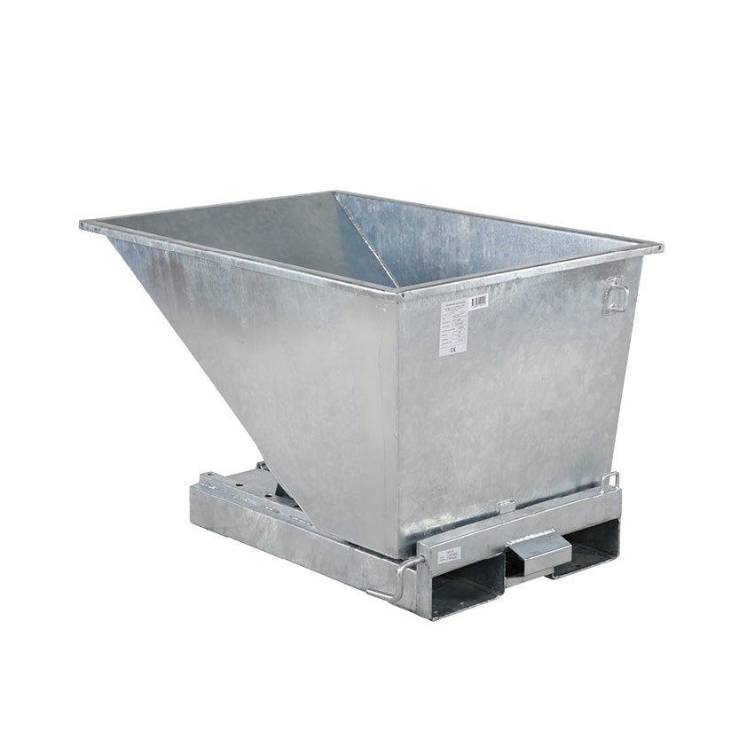 Tippcontainer Tippo HD 300 L, av galvaniserat stål