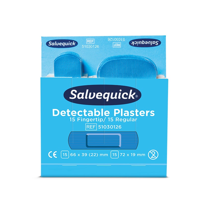 Plåster Salvequick Mix Blue 6 x 30 st, refill 51030126
