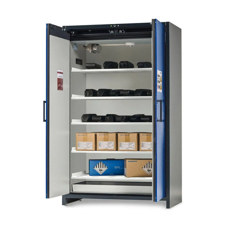 Batteriskåp för förvaring SafeStore Pro, 1200 mm, Typ 90, 5 hyllplan